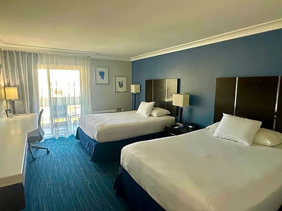 Stretch out and enjoy a calm evening in a roomy double-bed setup.