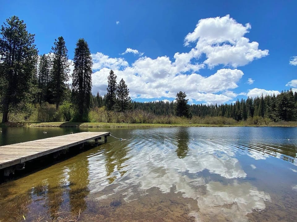 Private Lake, a short walk away from our cabin