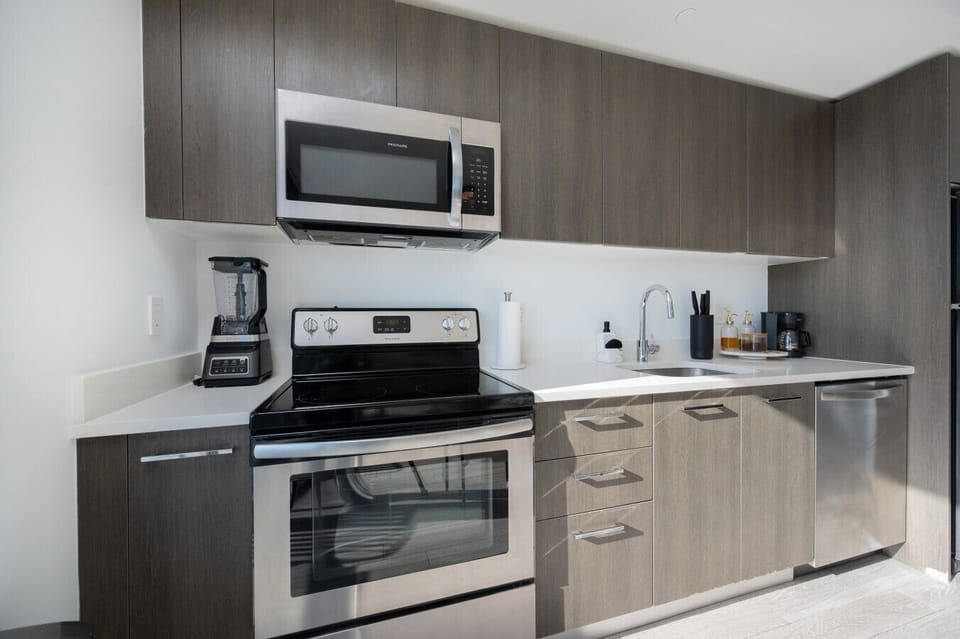 Prepare delicious meals in this contemporary kitchen with all the essentials