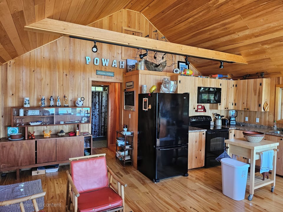 full kitchen in main cottage