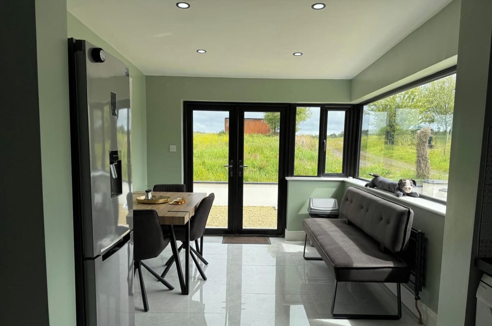 Bright kitchen with large window