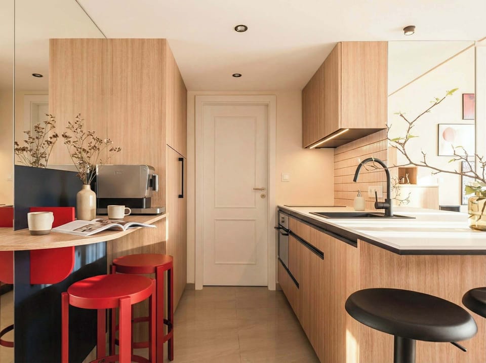 Kitchen is fully equipped with everything you need for basic cooking - please, see the list of amenities