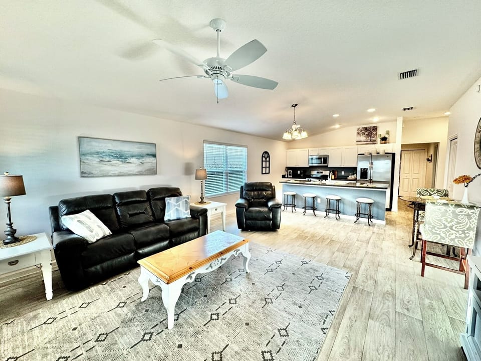 Open Concept: Living Room and Kitchen