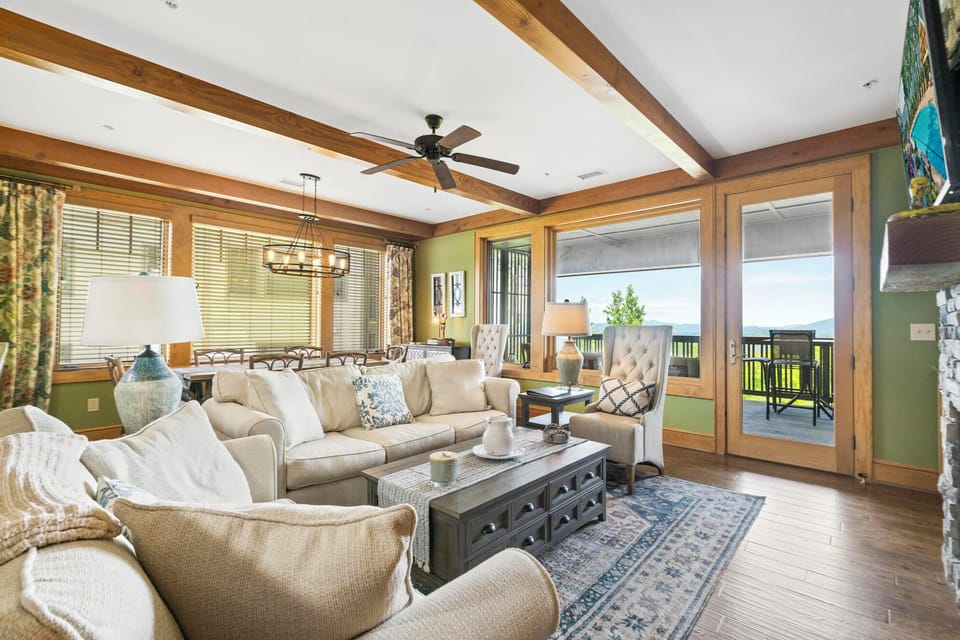 Living Room with Mountain View
