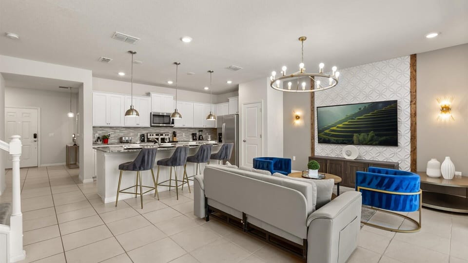 Modern Living Room with Smart TV and High Speed Wi-Fi