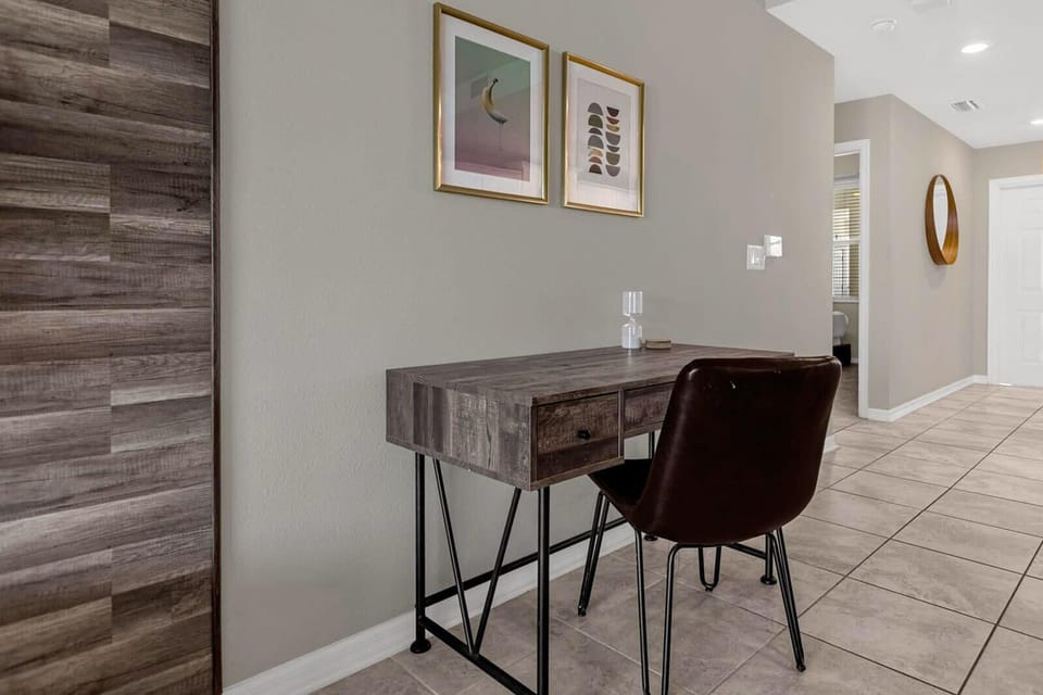 Stay Productive At The Stylish Dedicated Workstation With High-Speed Internet