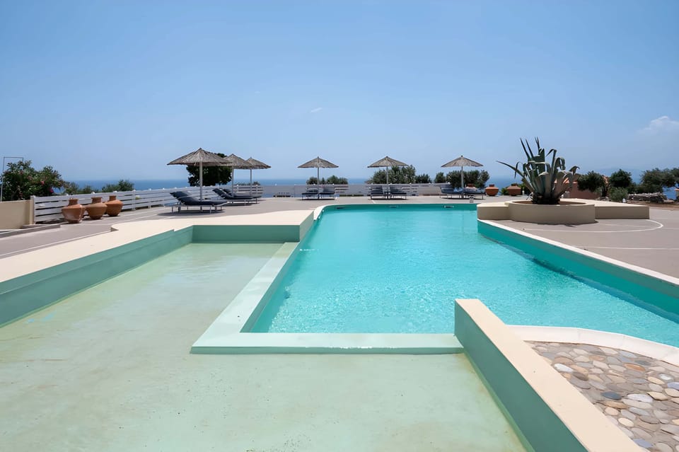 Pool with Built-In Steps and Clear Water

