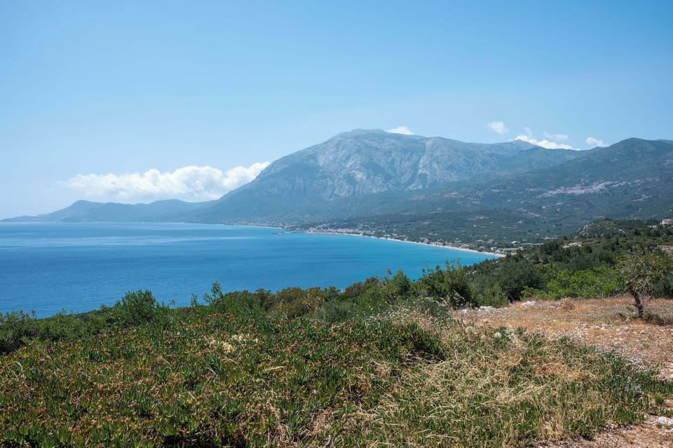 Sea View with Lush Greenery and Mountains

