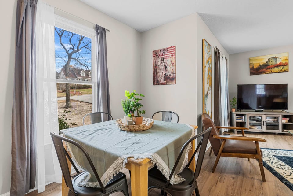 Dining table with four chairs