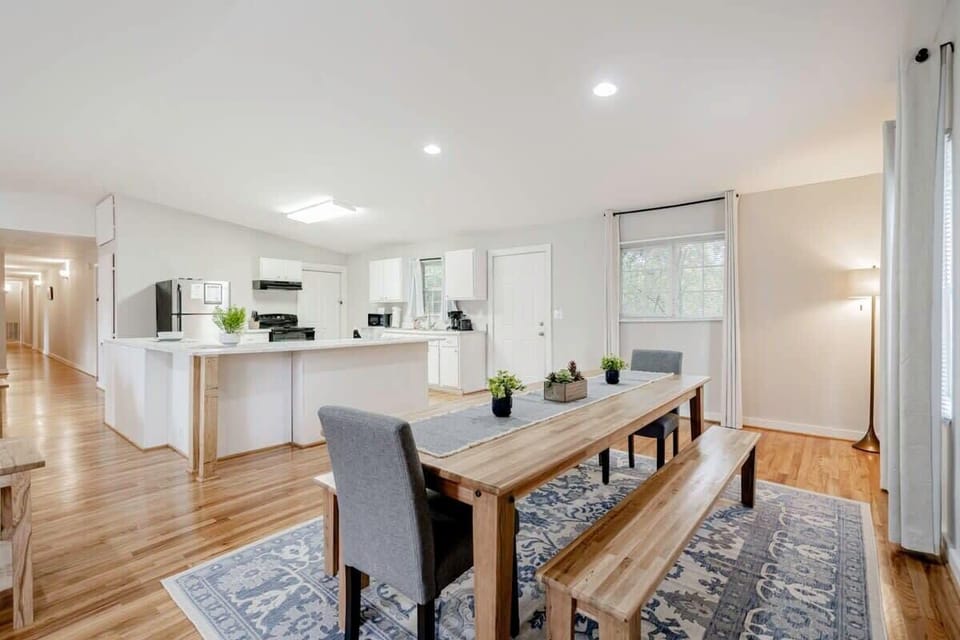 Unit B - wooden dining table