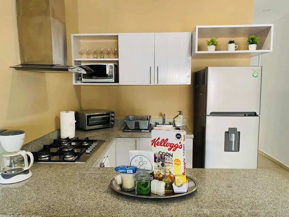 A well-equipped kitchen