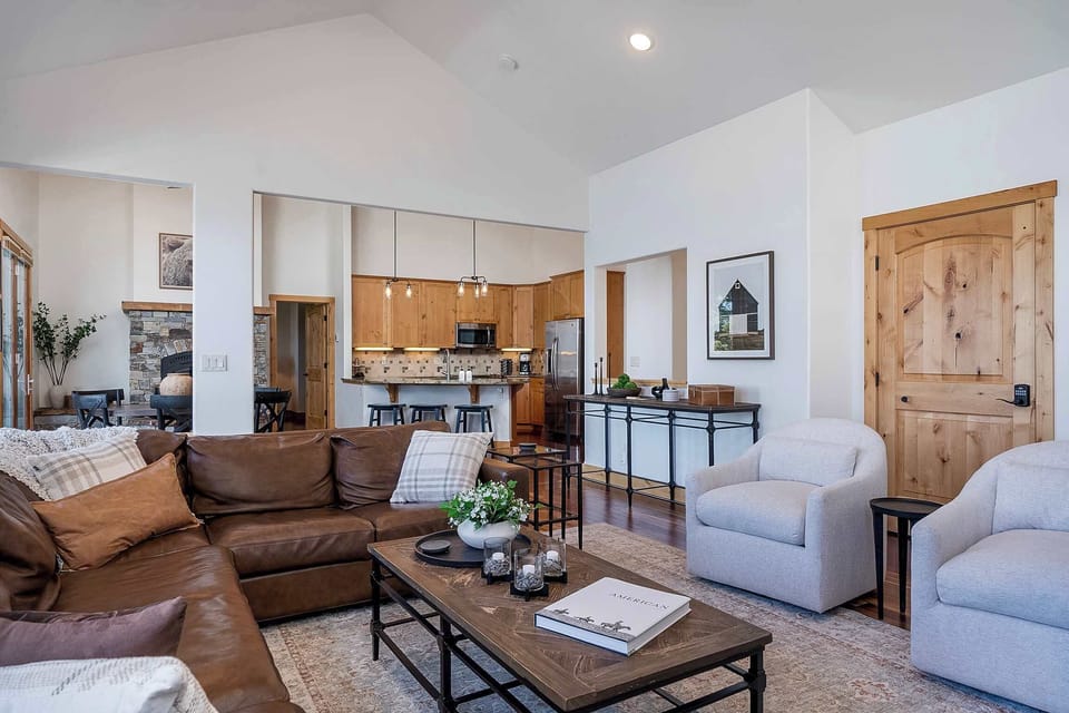 Upper-level Living Area and Kitchen.