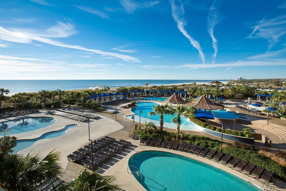 Outdoor pools and pool deck