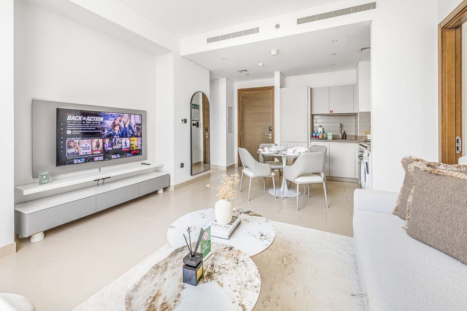 A stylish and cozy living room designed for comfort and entertainment.