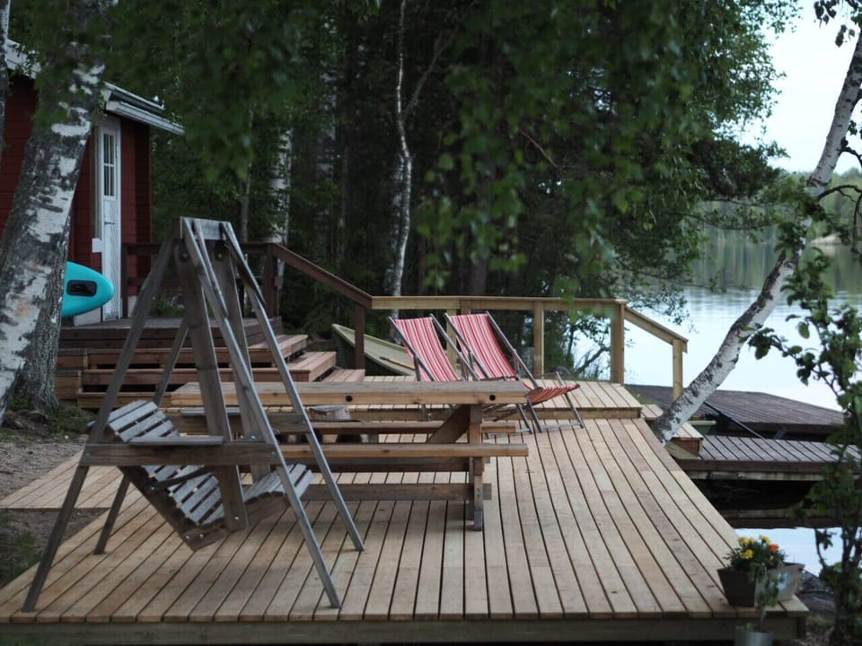 Property private terrace by the lake