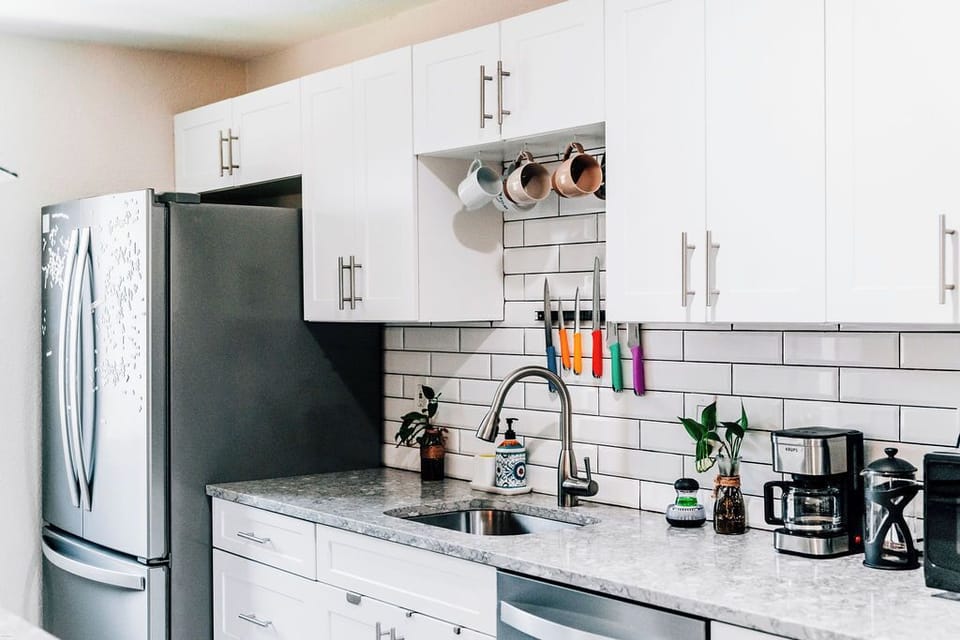 Recently remodeled kitchen with quartz countertops, new cabinets, new appliances