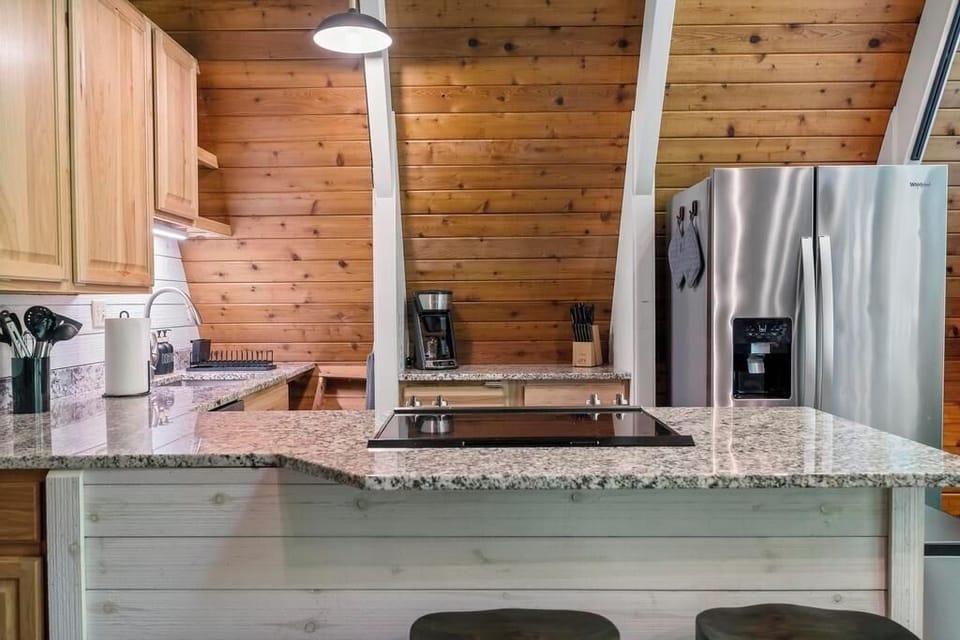 Fully equipped kitchen with everything you need to cook family meals after a day of adventure.