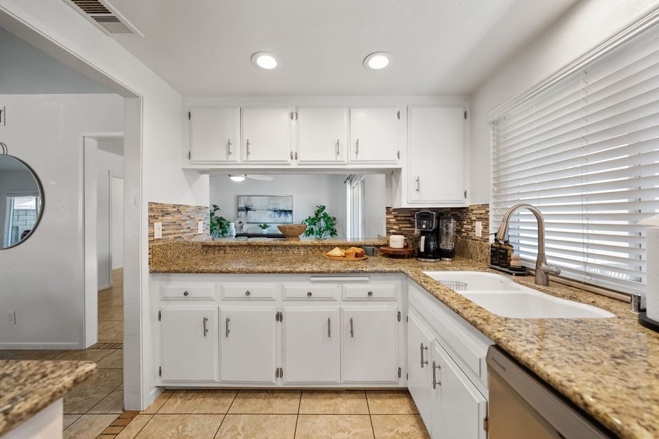 Kitchen: Fully equipped space with modern appliances for easy meal prep.
