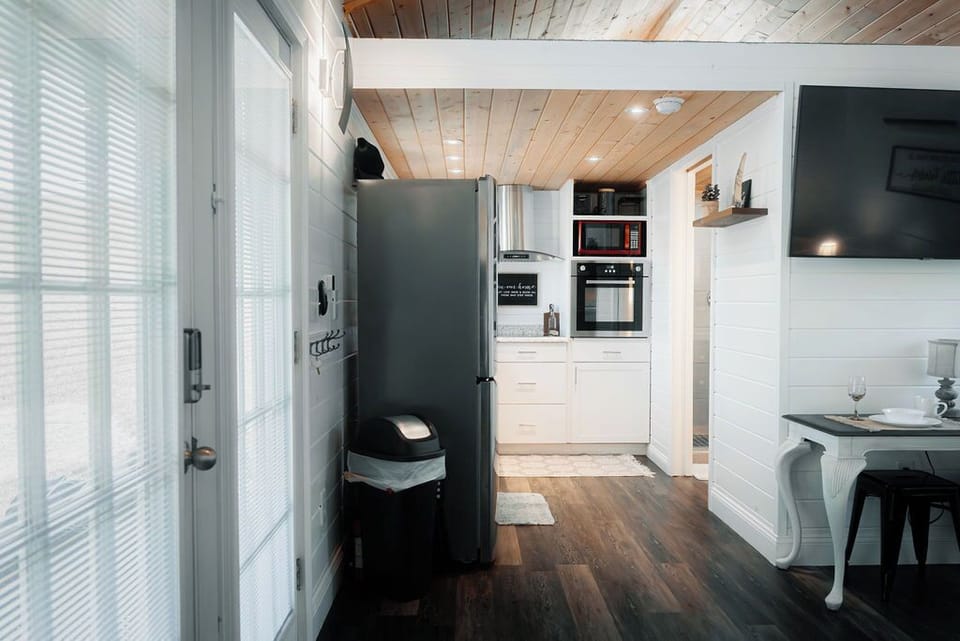 Looking into the kitchen