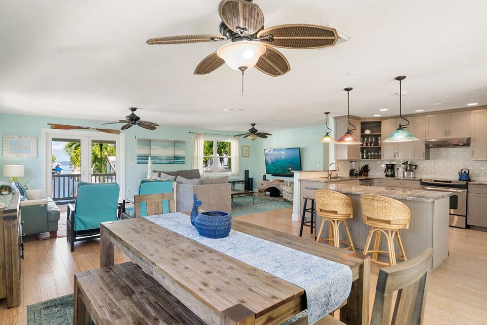 Dining & Kitchen | Bright Coastal Design with Canal Views