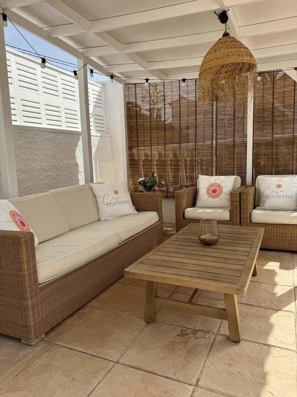 Outside lounge area