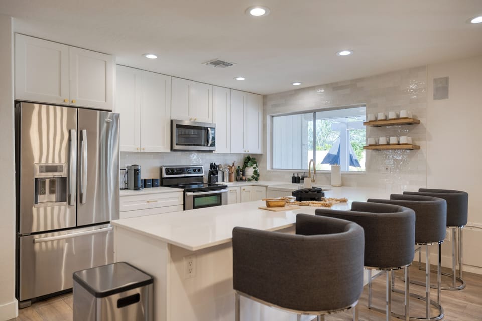 Gourmet kitchen.