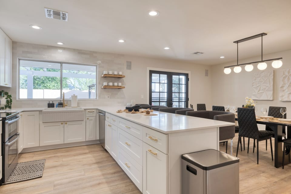 Perfect spot for casual meals or morning coffee.