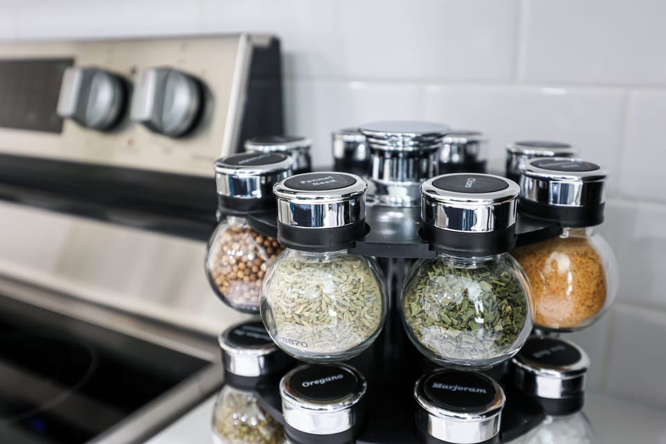 A selection of spices to add flavor and creativity to your cooking. #FlavorBoost #SpiceItUp