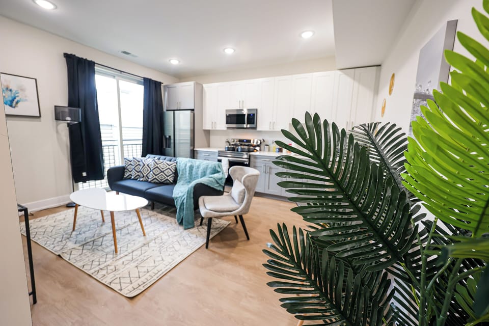 Comfortable seating arranged for conversation and relaxation.

