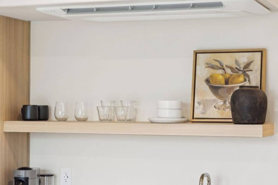 Kitchenette with Nespresso Coffee Machine and Mini Fridge - No Stove