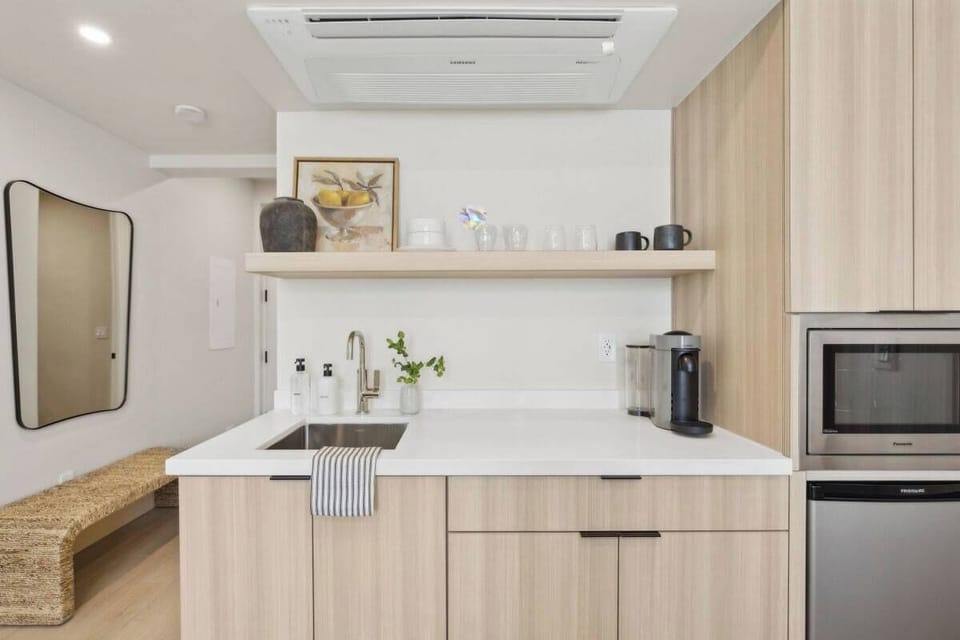 Kitchenette with Nespresso Coffee Machine and Mini Fridge - No Stove