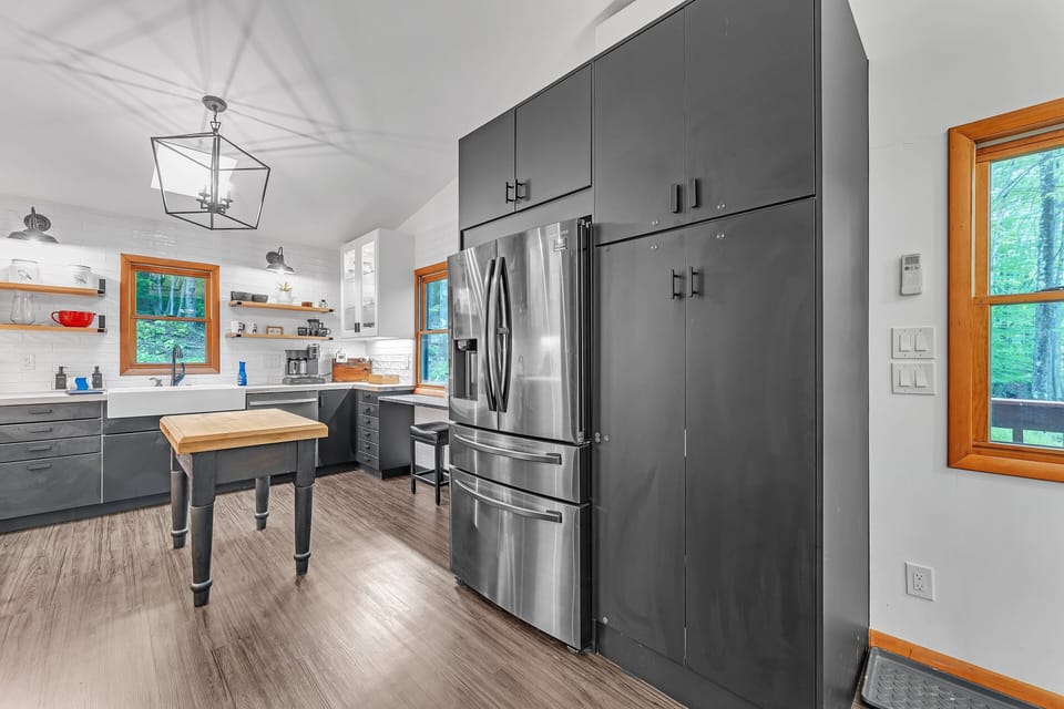 Indoors, Kitchen, Floor, Appliance, Refrigerator