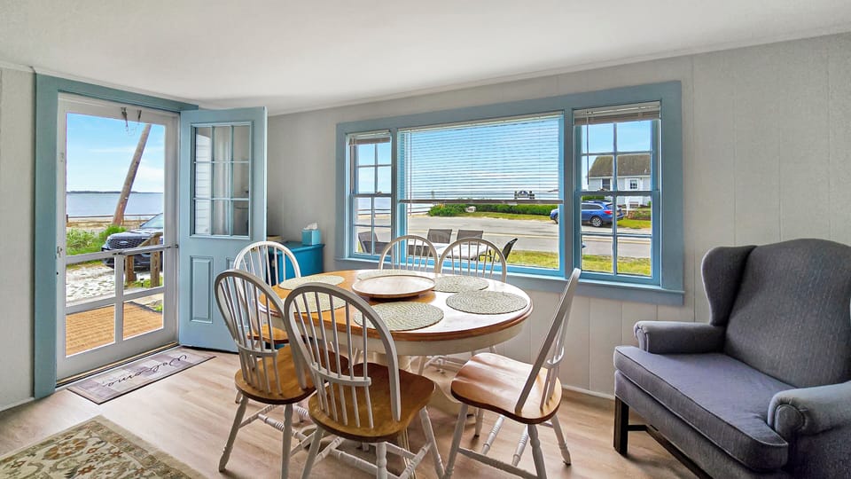 Wonderful Wellfleet Harbor views from the living room and dining area