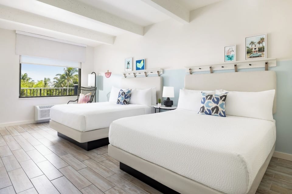 Wake up to palm views beside crisp, cloud-soft beds.