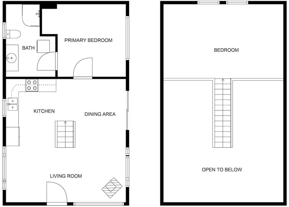 Floorplan - bathroom of lower bedroom