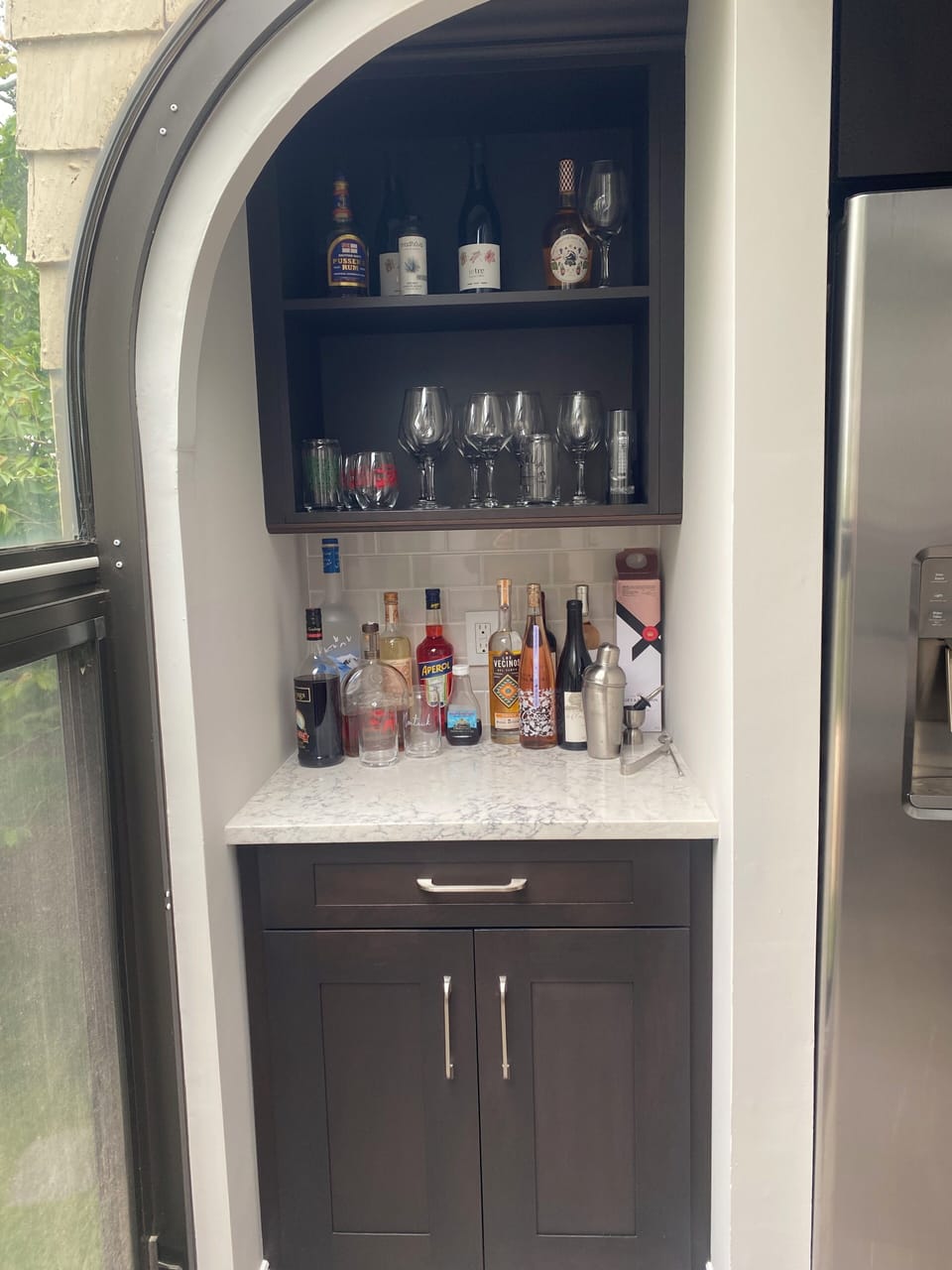 Bar Area with Wine Fridge