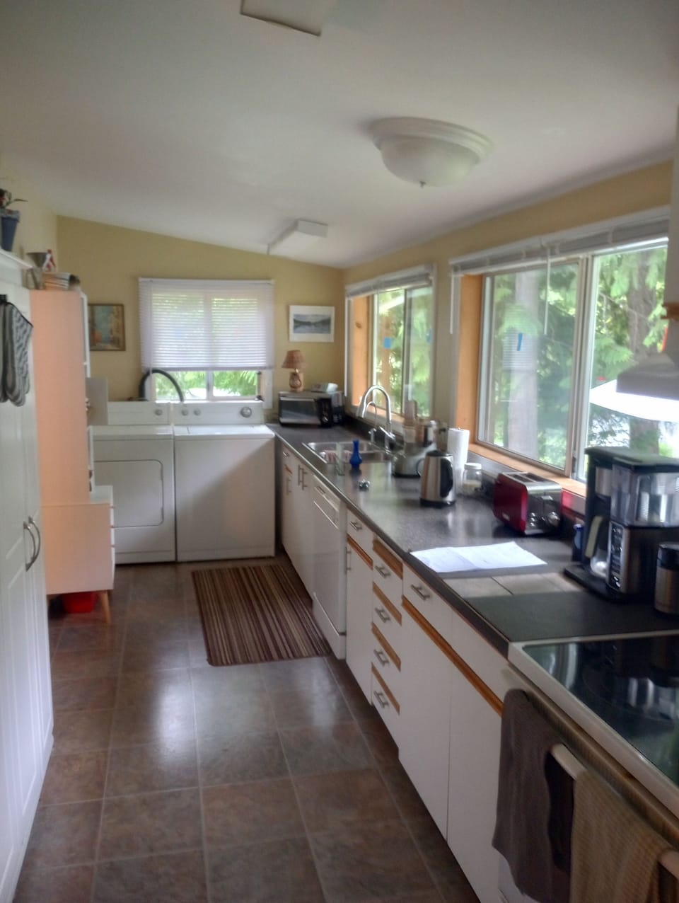 Kitchen with View of Lavender Field