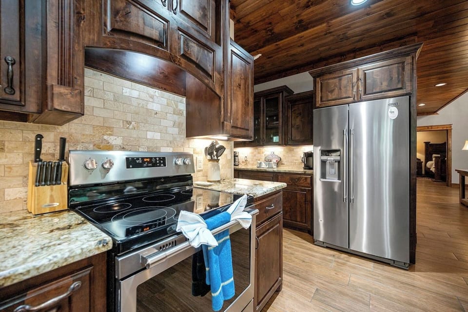 The kitchen includes all the gadgets and appliances you will need