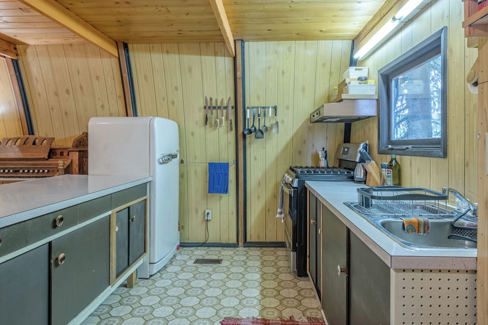 Kitchen with Retro Fridge 