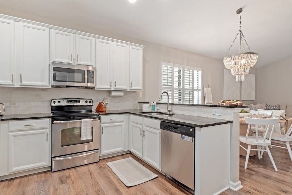 Ample counter space in the kitchen for all of your cooking needs.