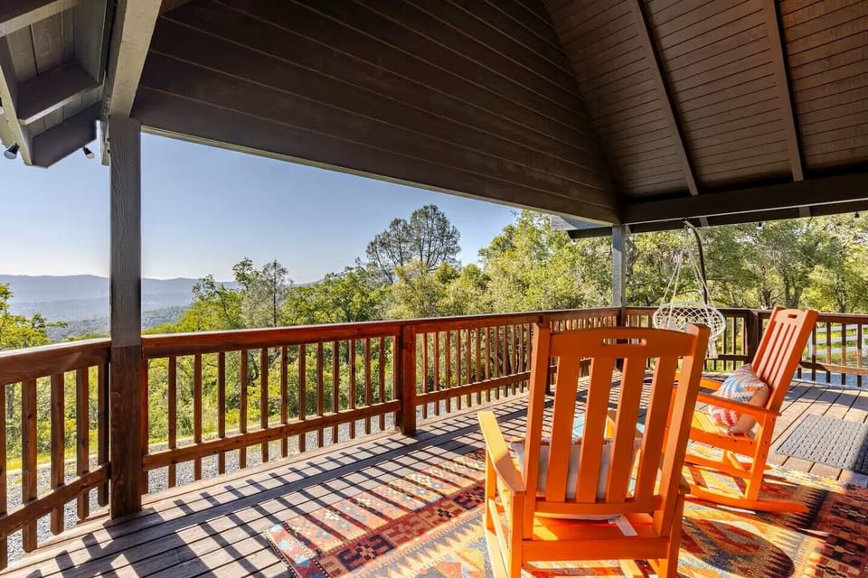 Sweeping views of the Sierra range from the private deck