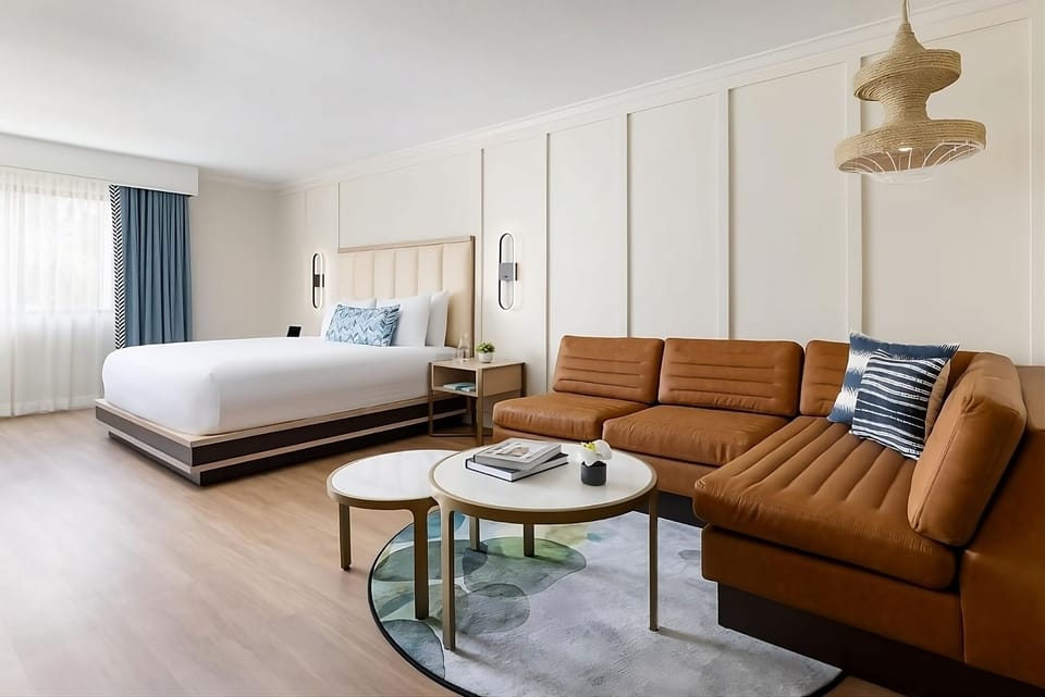 Stretch out in an airy suite designed for effortless relaxation.