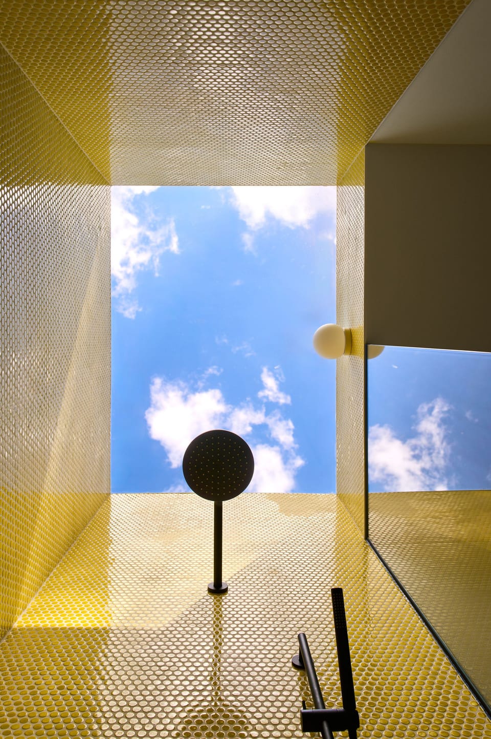 Skylight in guest bathroom.