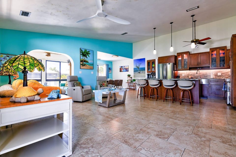 The large, spacious living area at Seaside provides plenty of room for family and friends to gather and unwind.