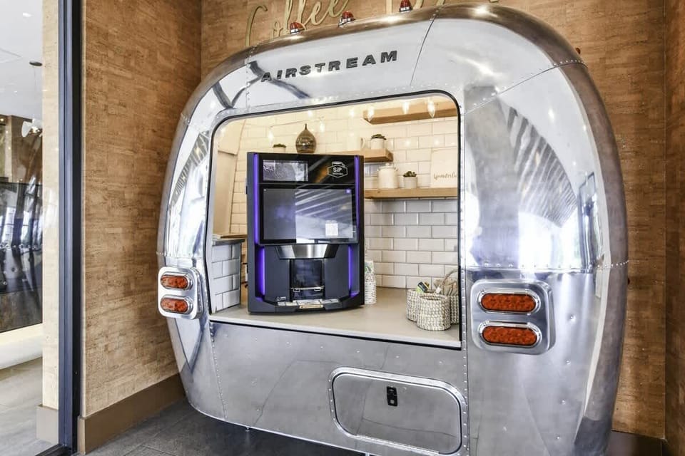 On-site paid airstream coffeemaker