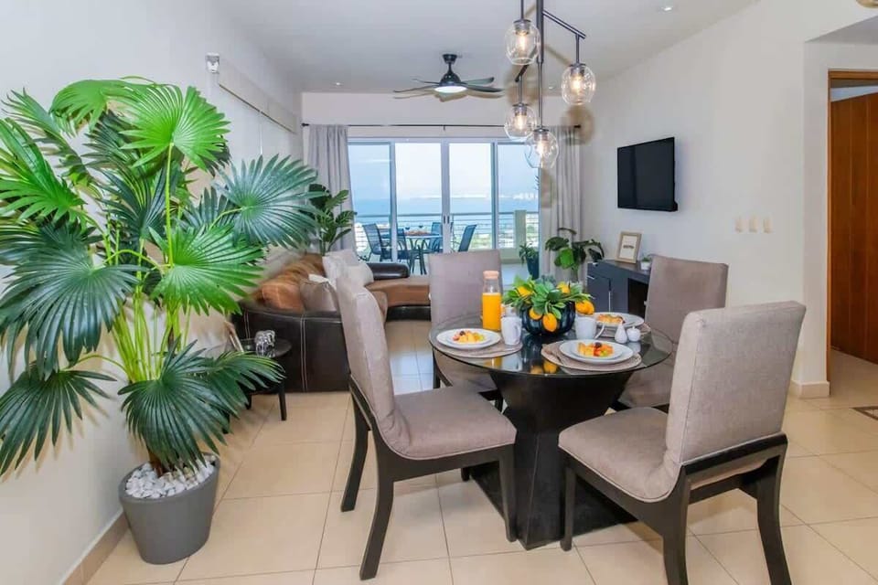 For sit-down meals at home, there’s a dining table for 4