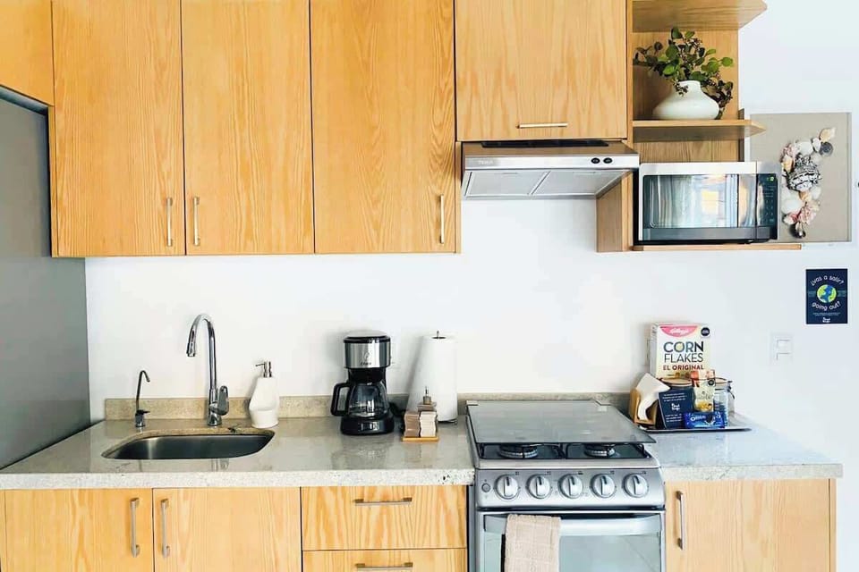 A well-equipped kitchen