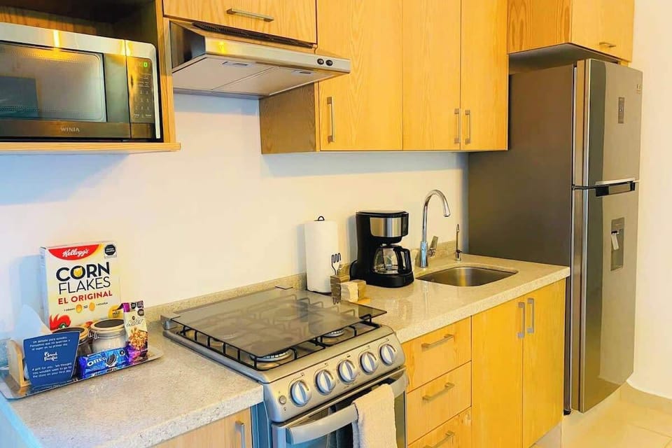A well-equipped kitchen