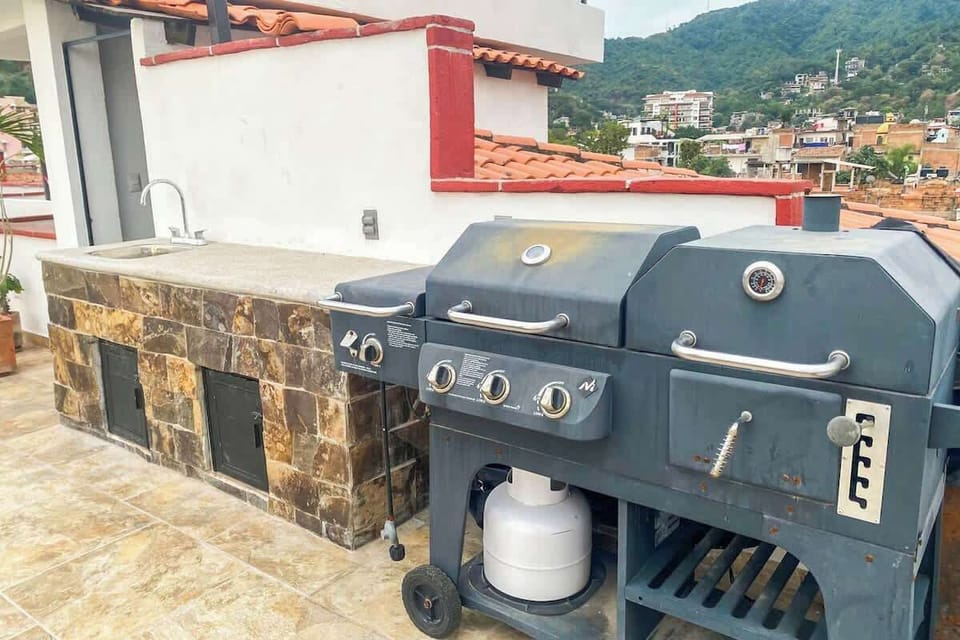 Rooftop BBQ area