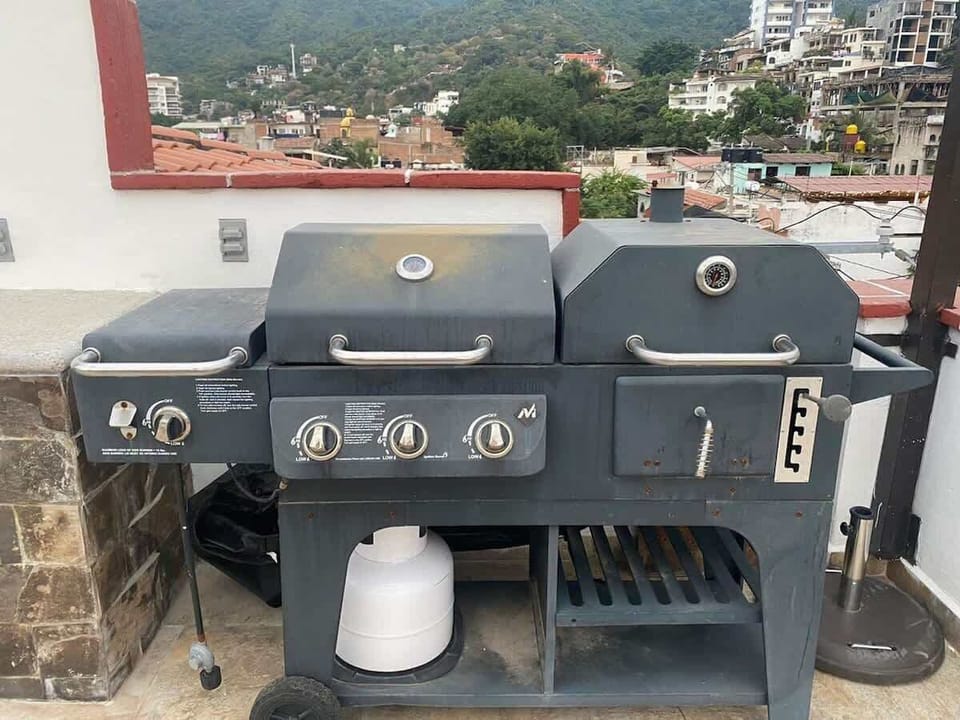 Rooftop BBQ area
